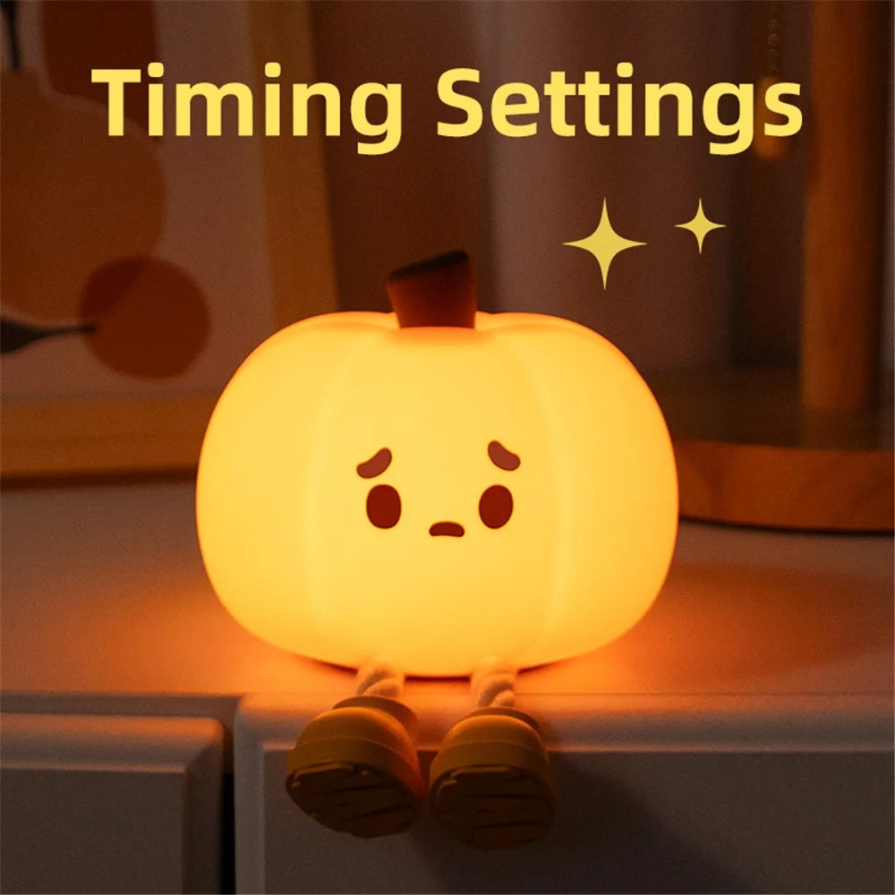 Cute Pumpkin Shape Touch Night Light Touch Lamp Phone Holder Halloween Decor Gift (CE ROHS FCC CPC Certified) - 6