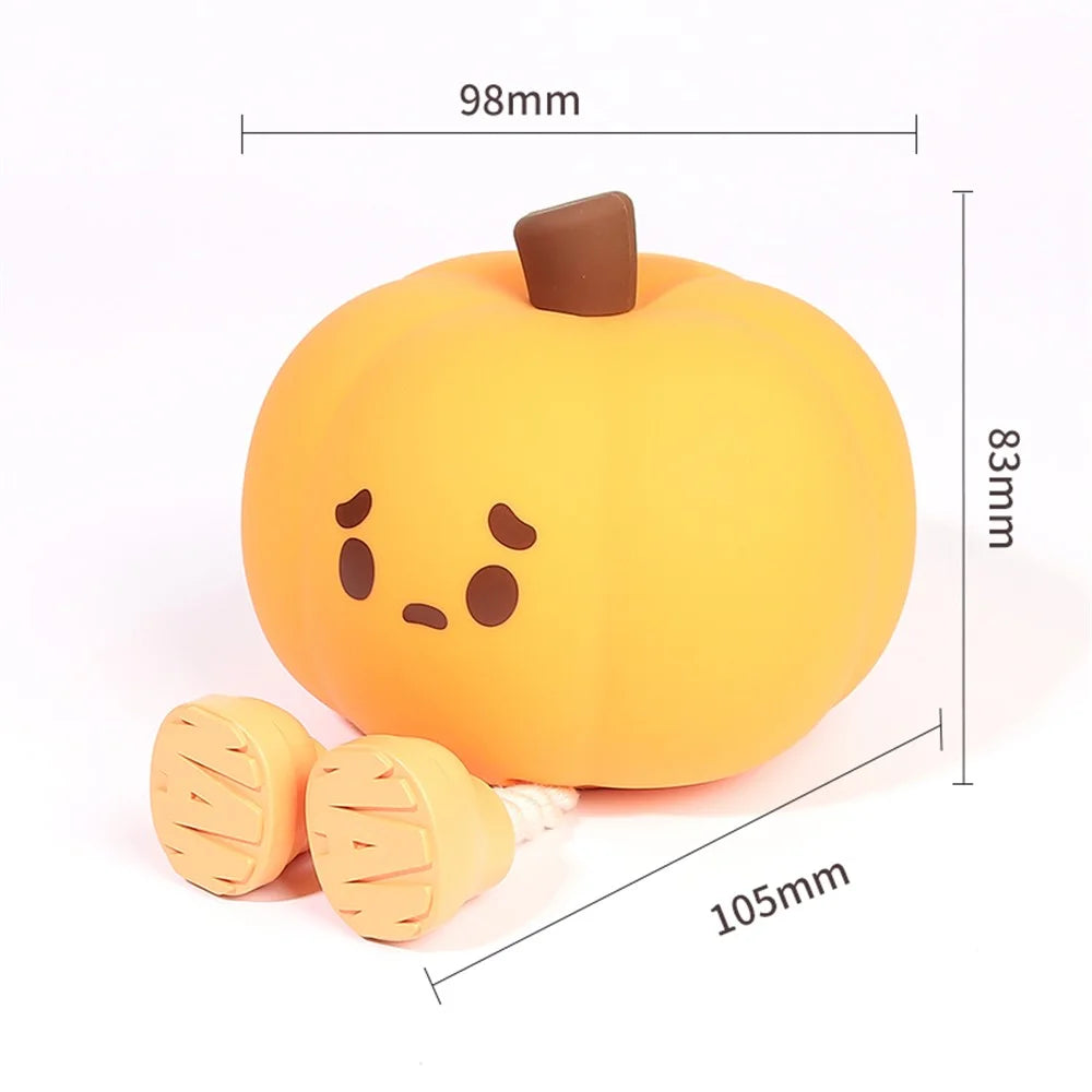 Cute Pumpkin Shape Touch Night Light Touch Lamp Phone Holder Halloween Decor Gift (CE ROHS FCC CPC Certified) - 7