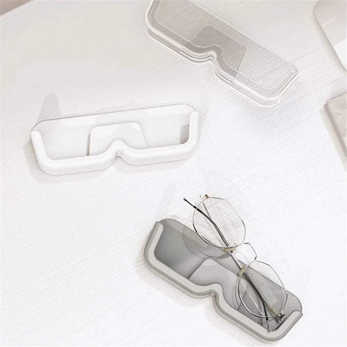 Wall-Mounted Glasses Holder Eyeglasses Storage Box Sunglasses Display Rack Bedside Storage Rack - White - 5