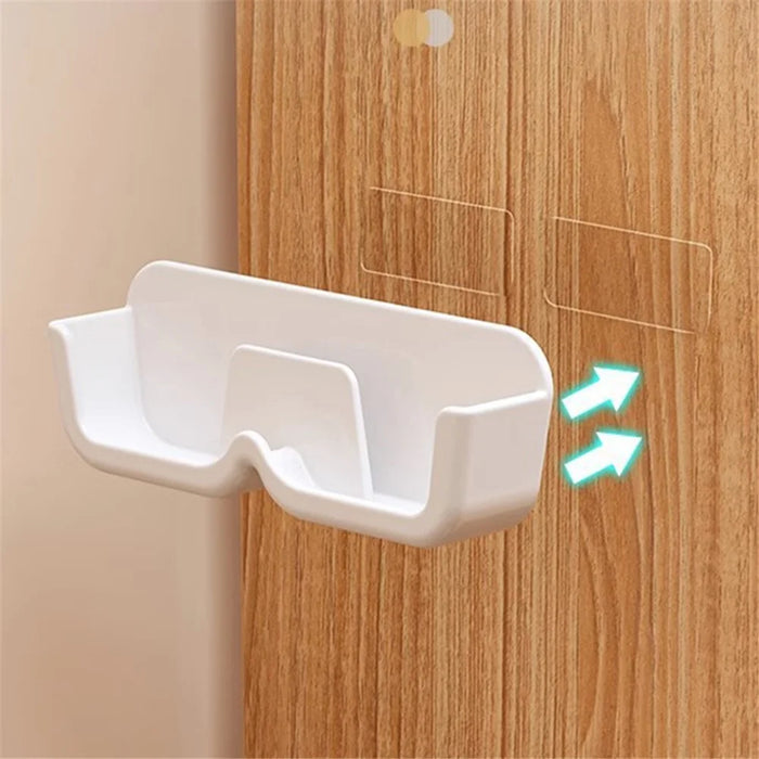 Wall-Mounted Glasses Holder Eyeglasses Storage Box Sunglasses Display Rack Bedside Storage Rack - White - 6