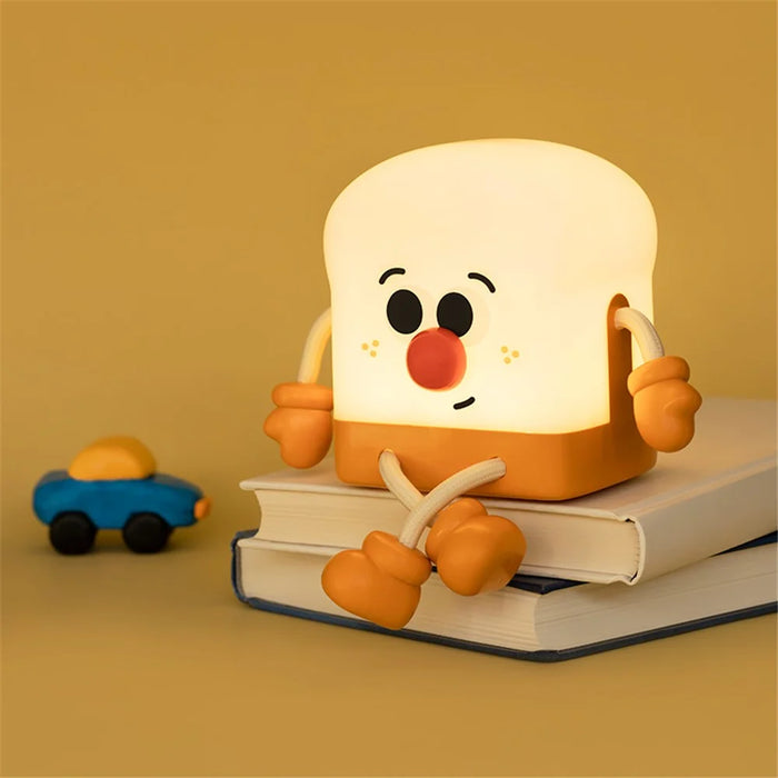 L49 Cartoon Toast Boy Design Night Light ABS+HIPS Bedroom Bedside Ambient Light - 7