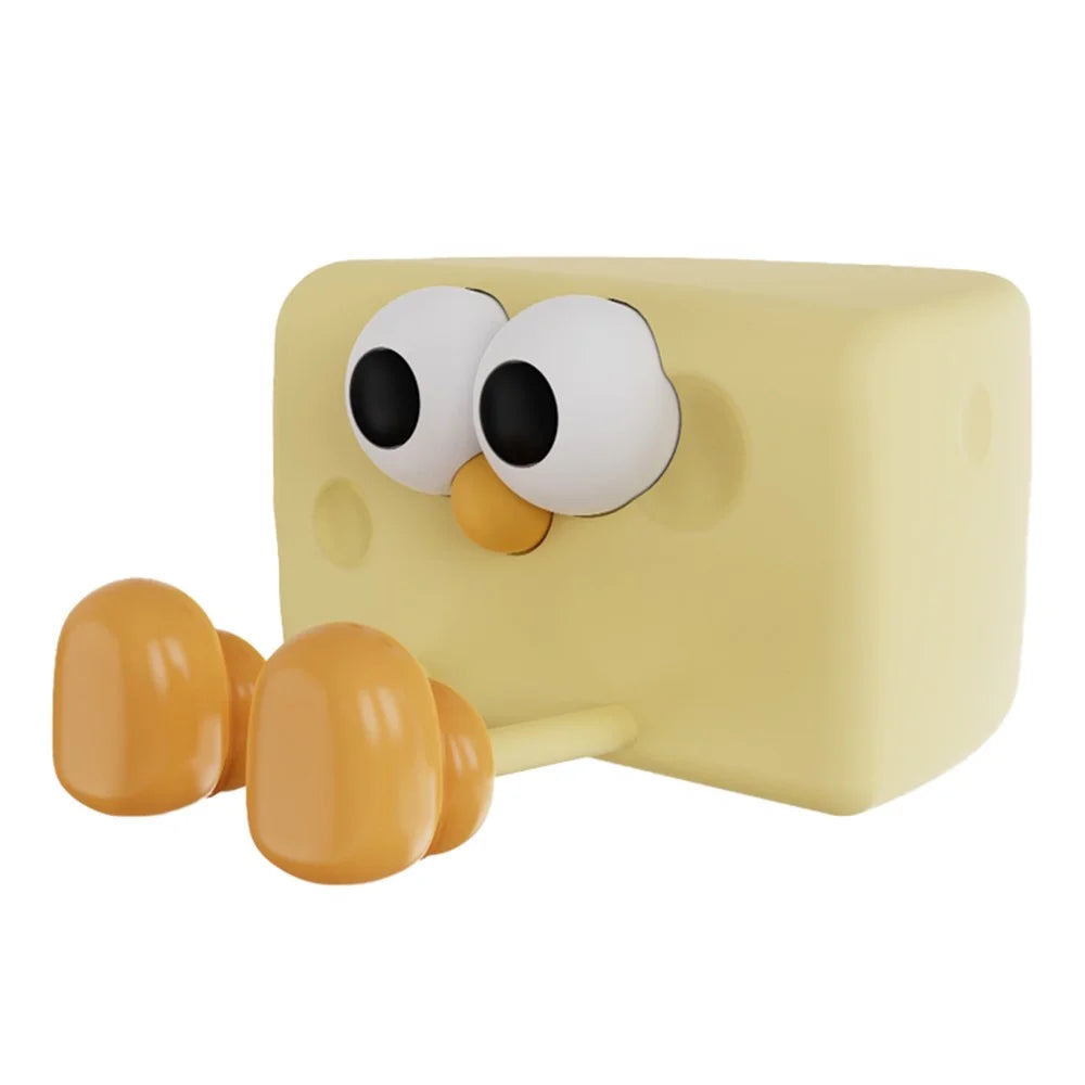 L54 Cute Cheese Silicone Touch Night Lamp Bedside Lamp Bedroom Decoration USB Rechargeable LED Light - 1