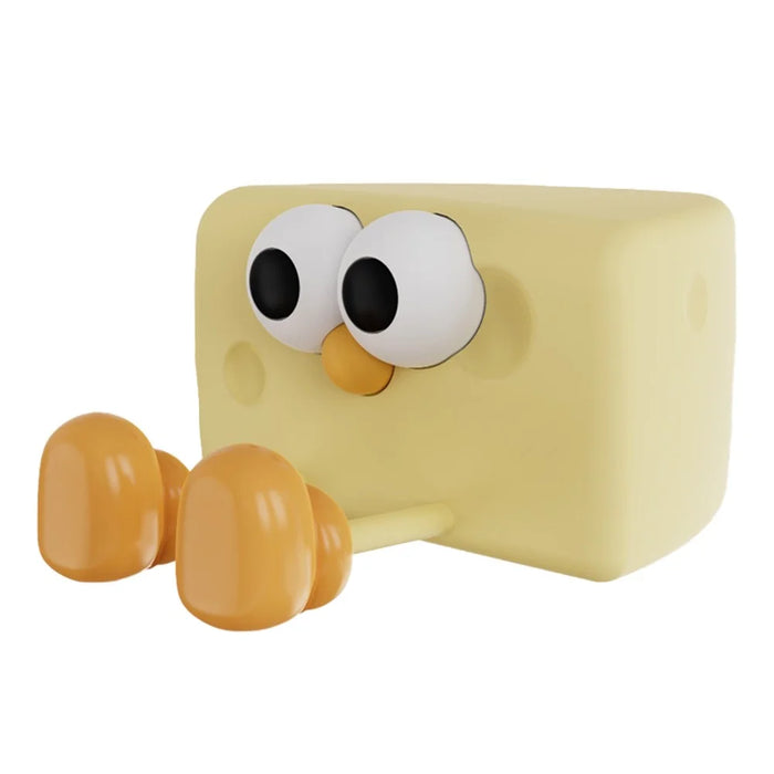 L54 Cute Cheese Silicone Touch Night Lamp Bedside Lamp Bedroom Decoration USB Rechargeable LED Light - 1