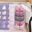 25 Pockets Wardrobe Bra Underwear Socks Storage Oxford Cloth Double-Sided Hanging Bag - Grey - 3