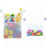 2Pcs / Set Kids Bath Toy Storage Bag Bathroom Wall Hanging Organizer Net Bag with Suction Cups - White - 1