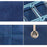36 Pockets Clear Hanging Pouch Mobile Phone Storage Bag Classroom Calendar Pocket Chart Calculator Holder - Blue - 4