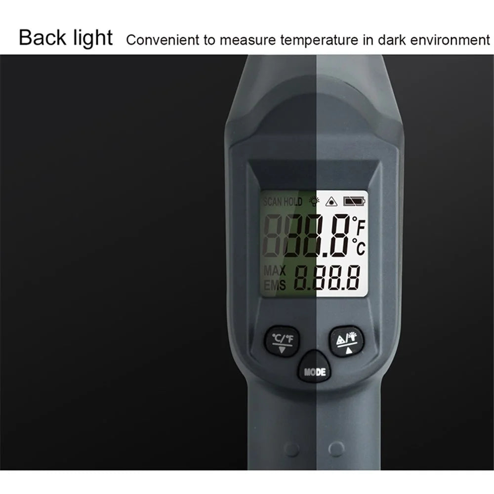 KAEMEASU KM-380AH Non-contact Industrial Infrared Thermometer Temperature Measuring Gun - 5