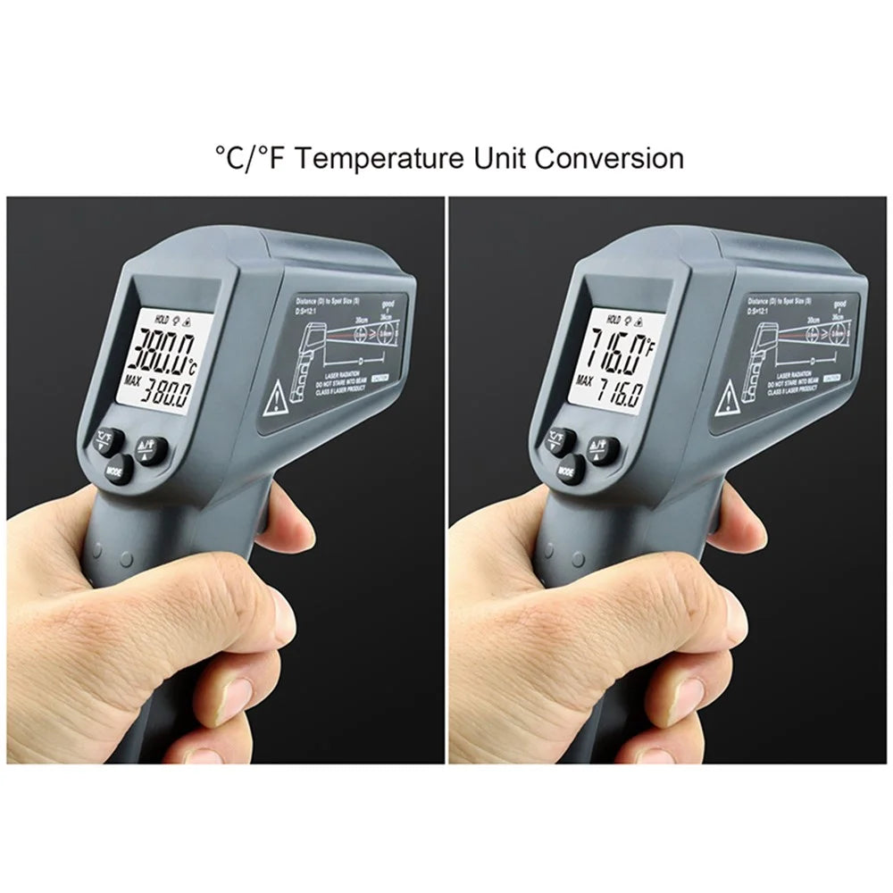 KAEMEASU KM-380AH Non-contact Industrial Infrared Thermometer Temperature Measuring Gun - 7