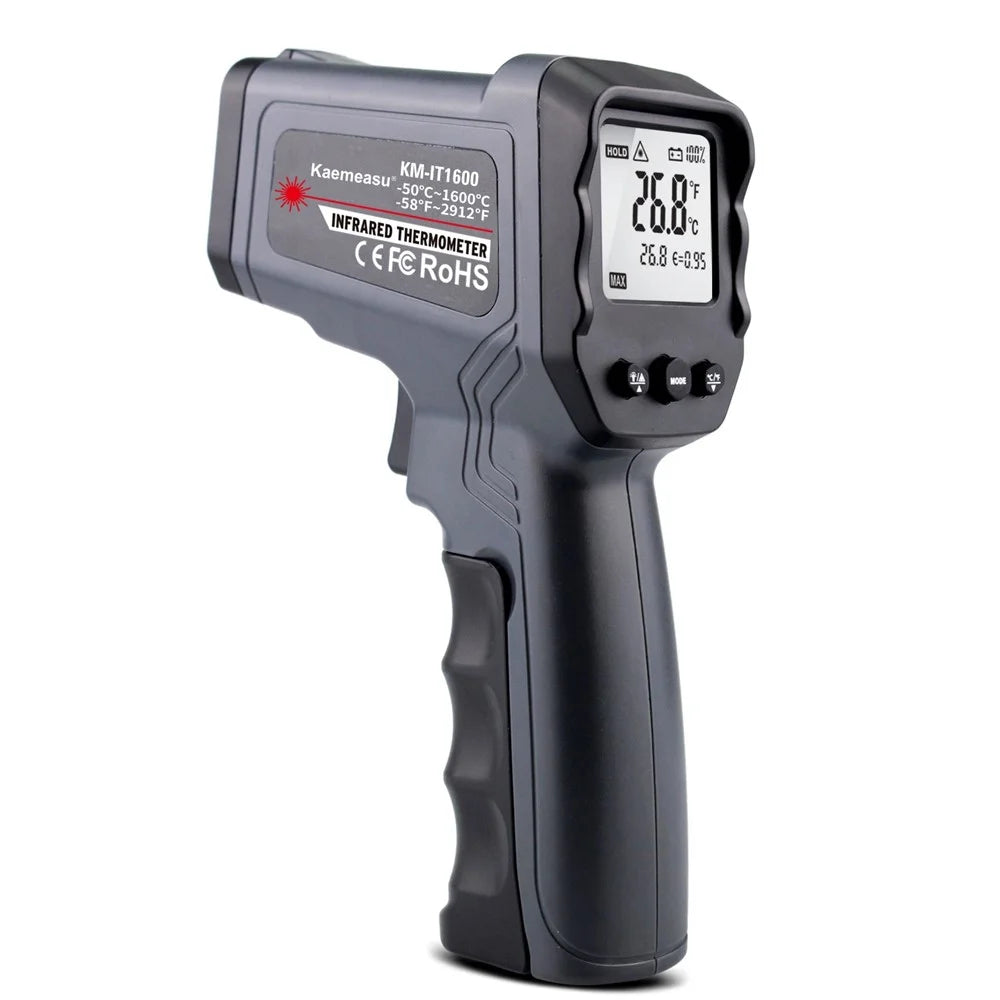 KAEMEASU KM-IT1600 Double Laser Digital Infrared Non-Contact Electronic Thermometer Gun - 1