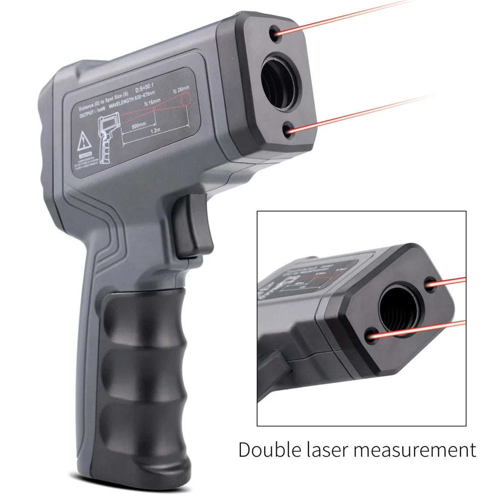 KAEMEASU KM-IT1600 Double Laser Digital Infrared Non-Contact Electronic Thermometer Gun - 4