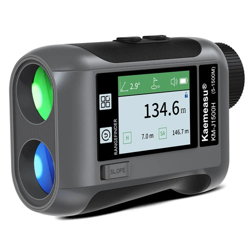 KAEMEASU KM-J1500H 5-1500m Voice Broadcast Golf Rangefinder Laser Golfing Range Finder Measuring Tool - Grey - 1