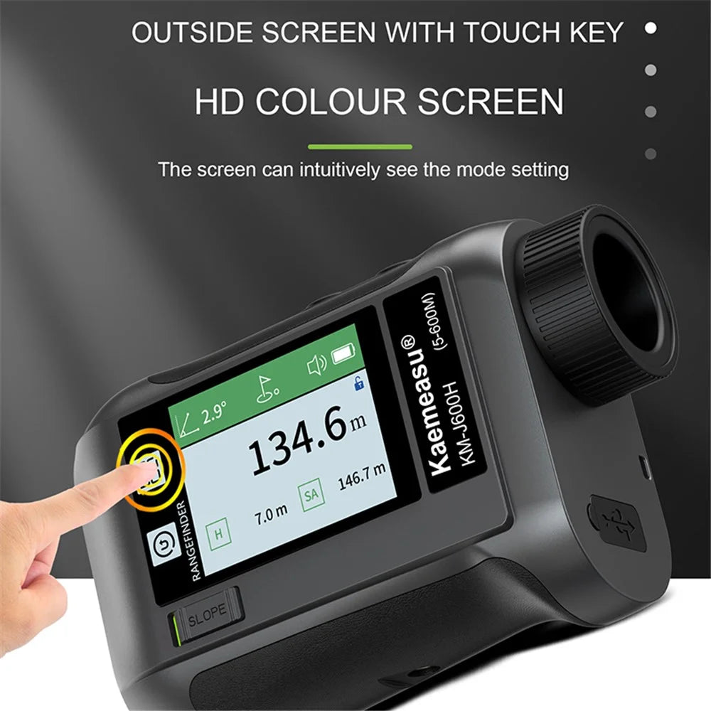 KAEMEASU KM-J600H 5-600m Outdoor Laser Golfing Range Finder Voice Broadcast Golf Rangefinder - Black - 2