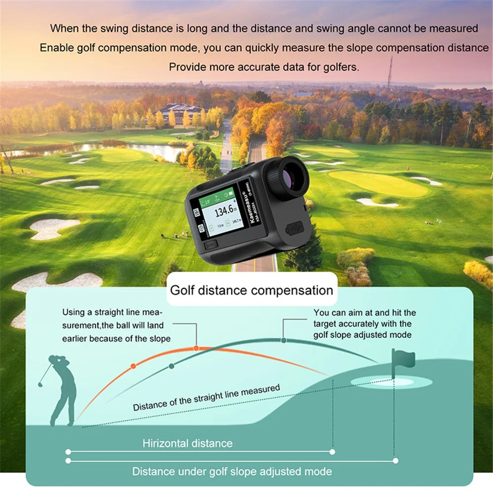 KAEMEASU KM-J800H 5-800m Golfing Range Finder Measuring Tool Voice Broadcast Golf Rangefinder Laser - Black - 6