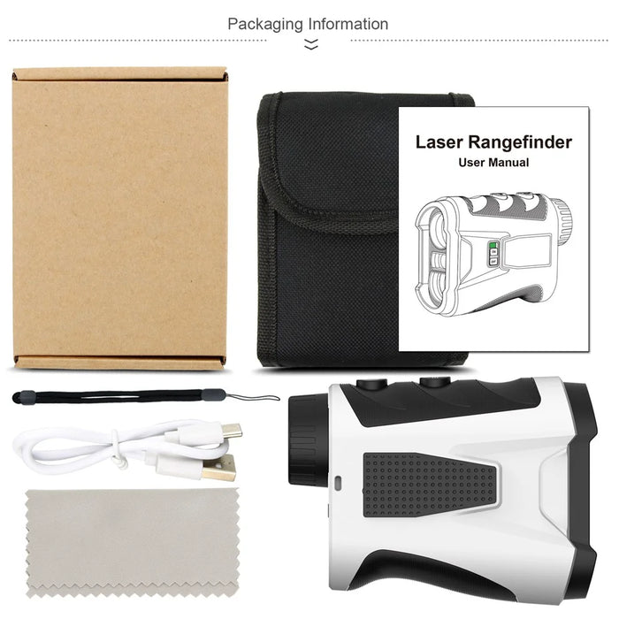KAEMEASU KM-G600H Magnetic Golfing Range Finder 5-600m Laser Rangefinder Built-in 450mAh Battery - White - 7