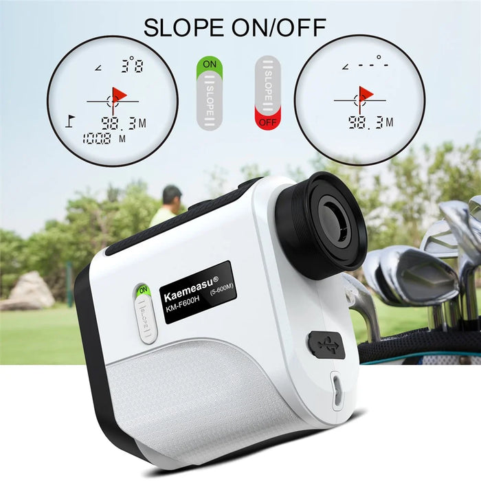 KAEMEASU KM-F600H Golfing Range Finder 5-600m 6.5X Magnification Laser Golf Rangefinder Built-in 450mAh Battery - 5