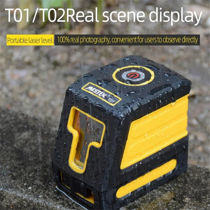 MESTEK T02 Green Laser Level Two Line Self-Leveling Horizontal And Vertical Laser Meter - 5