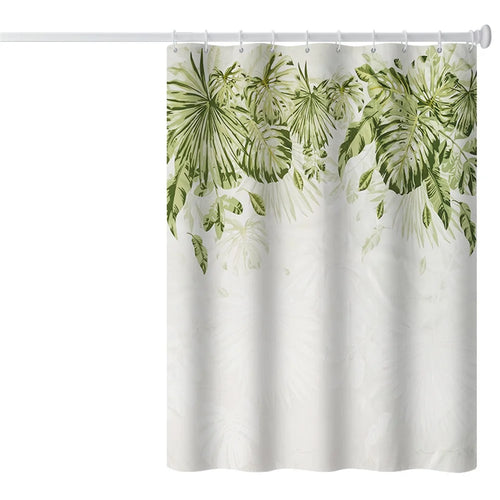 150x180cm Thicken Shower Curtain Plant Pattern Bathroom Polyester Shower Curtain - RD-02 - 1