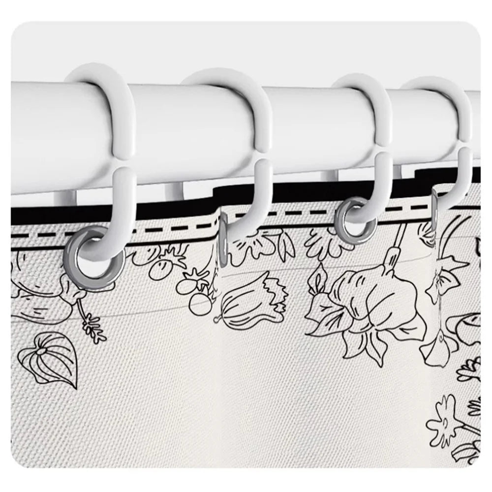 180x200cm Thicken Shower Curtain Printing Pattern Waterproof Bathroom Shower Curtain - Z01 - 5