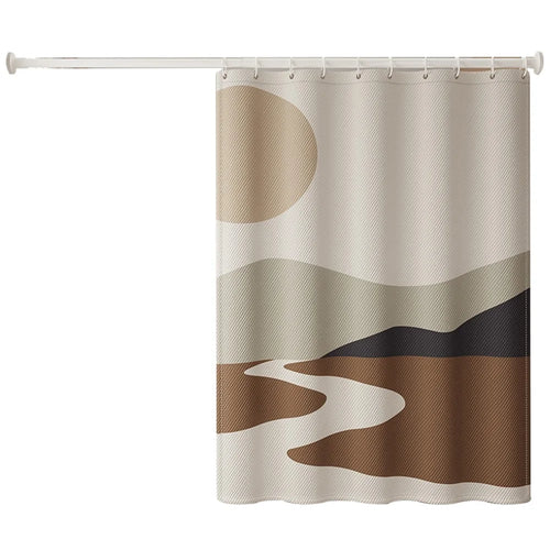 120x180cm Stylish Pattern Thicken Shower Curtain Privacy Protection Bathroom Shower Curtain - Simple - 1