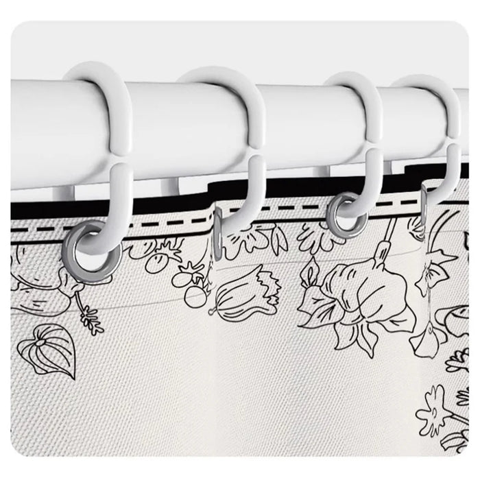 150x180cm Shower Curtain Waterproof Printing Pattern Washable Bath Curtain - Z01 - 5