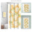 150x180cm Shower Curtain Plant Pattern Polyester Waterproof Curtain - BO001 - 6
