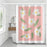 150x180cm Shower Curtain Plant Pattern Polyester Waterproof Curtain - BO001 - 7