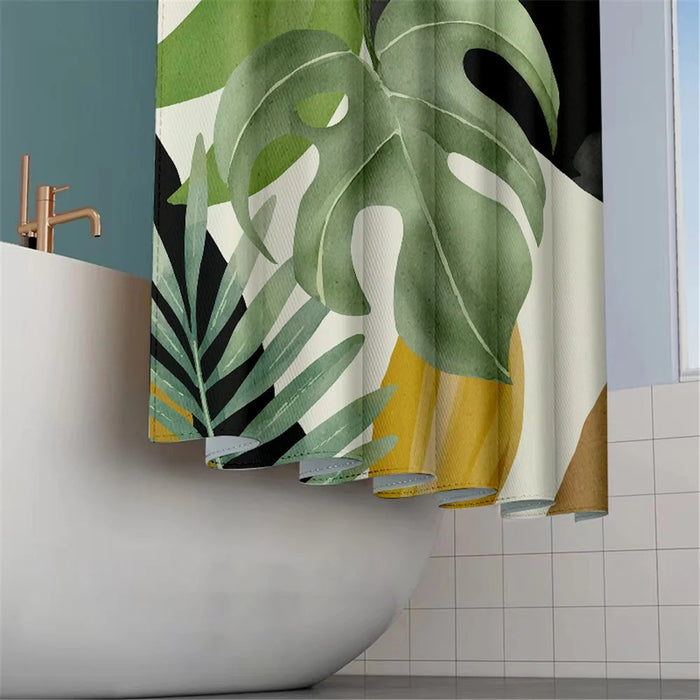 120x180cm Rainforest Pattern Shower Curtain Mildew-proof Bath Curtain Washable with 12 Hooks - YLJG029 - 4
