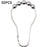 50Pcs 5-Beads Gourd Shaped Ring Stainless Steel Roller Ball Shower Curtain Hook - Silver - 1