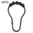 12Pcs Gourd Shaped Ring Stainless Steel 5-Beads Roller Ball Shower Curtain Hook - Black - 1