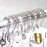 12Pcs Gourd Shaped Ring Stainless Steel 5-Beads Roller Ball Shower Curtain Hook - Black - 3
