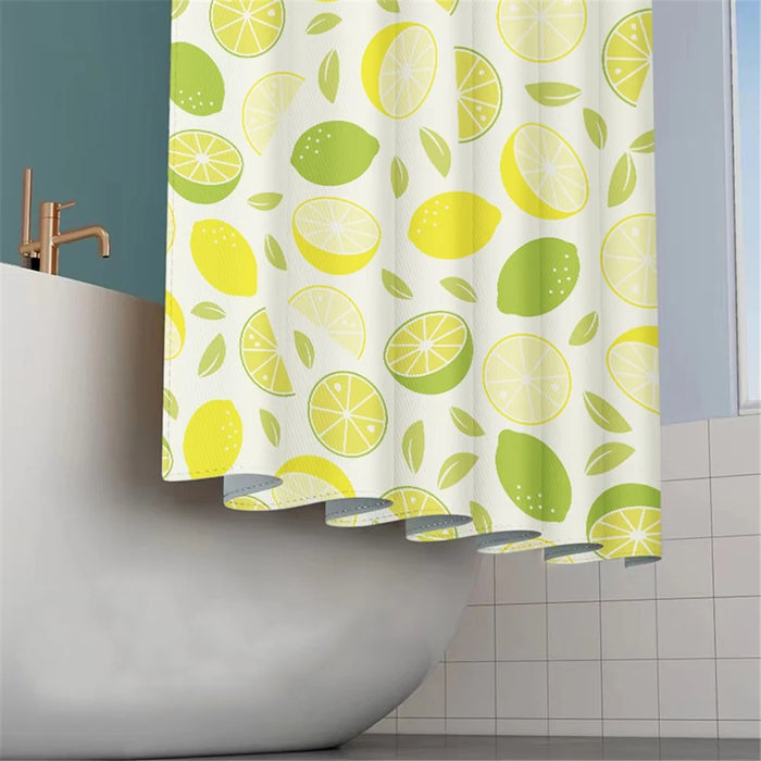 150x180cm Polyester Shower Curtains 3D Fruit Pattern Washable Bath Curtain with 12 Hooks - SG-001 - 6