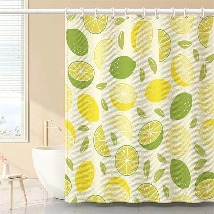 150x180cm Polyester Shower Curtains 3D Fruit Pattern Washable Bath Curtain with 12 Hooks - SG-001 - 7