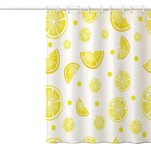 120x180cm Shower Curtain with Hooks 3D Fruit Pattern Polyester Fabric Mildew Resistant Curtain - SG-002 - 1