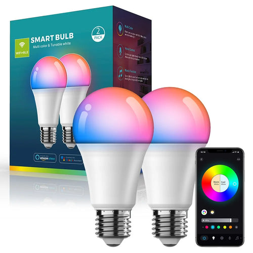 ZJ-BWBL1H-RGBWW-2P 2PCS Voice 220V LED Bulbs WiFi Bluetooth-compatible 2.4G 10W Smart Lamp Bulbs - 1