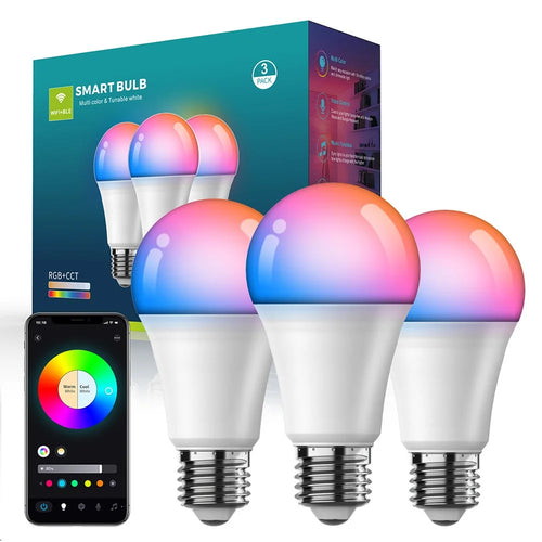 ZJ-BWBL1H-RGBWW-3P 3PCS 10W Smart LED Bulbs Multiple Scenes Modes Bluetooth-compatible WFi 2.4G Light Bulbs - 1