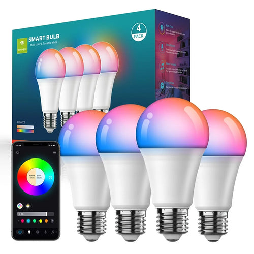 ZJ-BWBL1H-RGBWW-4P 4PCS 10W Bluetooth-compatible Smart Light Bulbs WiFi 2.4G Voice RGBCW 220V LED Bulbs - 1