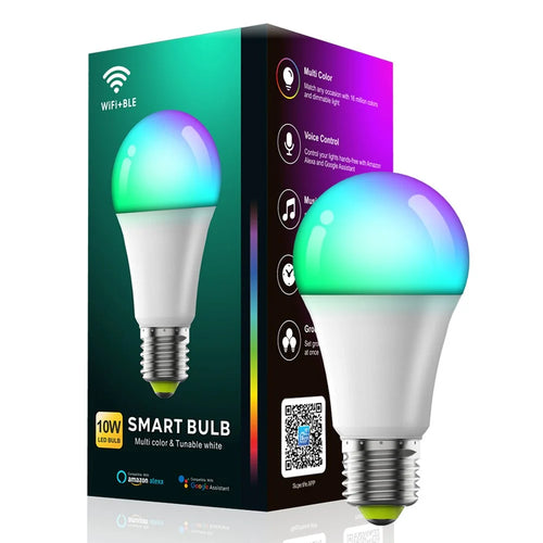 ZJ-BWBL1H-RGBWW-1P 10W Smart Voice Light Bulb WiFi Bluetooth-compatible RGBCW 220V LED Bulb - 1