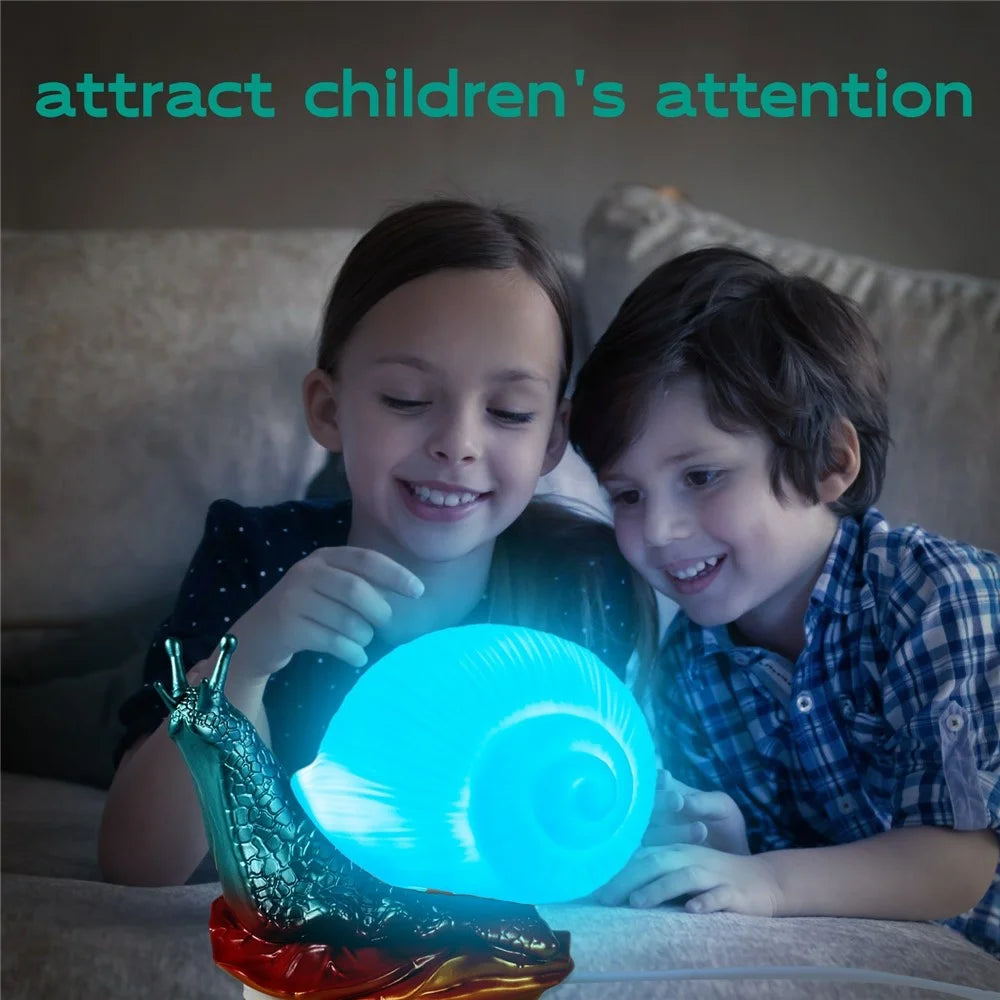 WN1089 RGB Color Changing Snail Night Light Dimmable Breastfeeding Bedside Lamp - 5