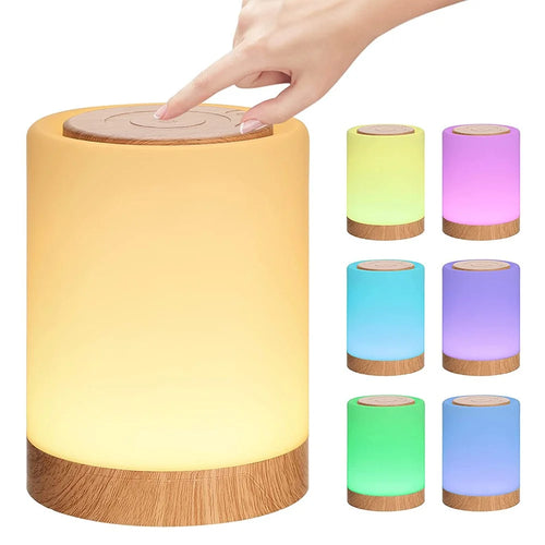 EWNL-15 Touch Control RGB Color Table Light Bedroom Bedside Night Light Ambient Lamp - 1