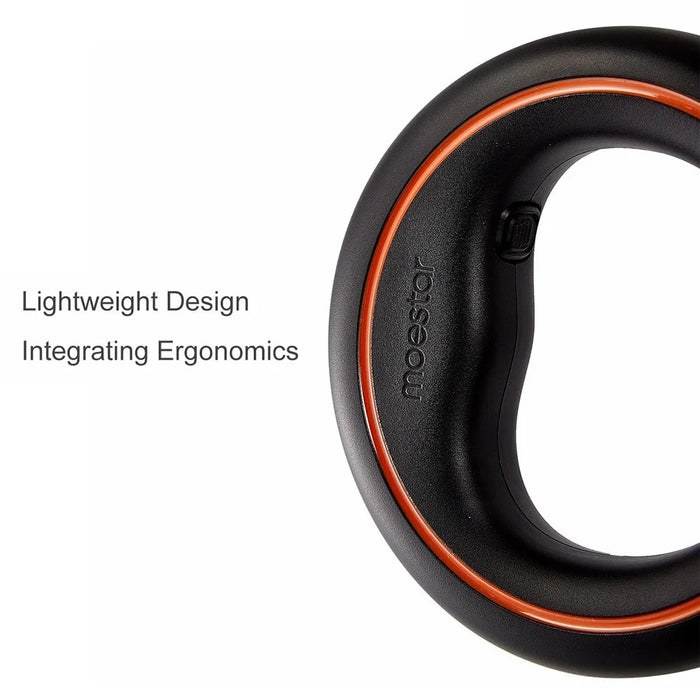 MOESTAR 3m UFO Retractable Dog Leash with Ring Shape Handle (2nd Gen Air 2023), No Light - Black+Orange - 2