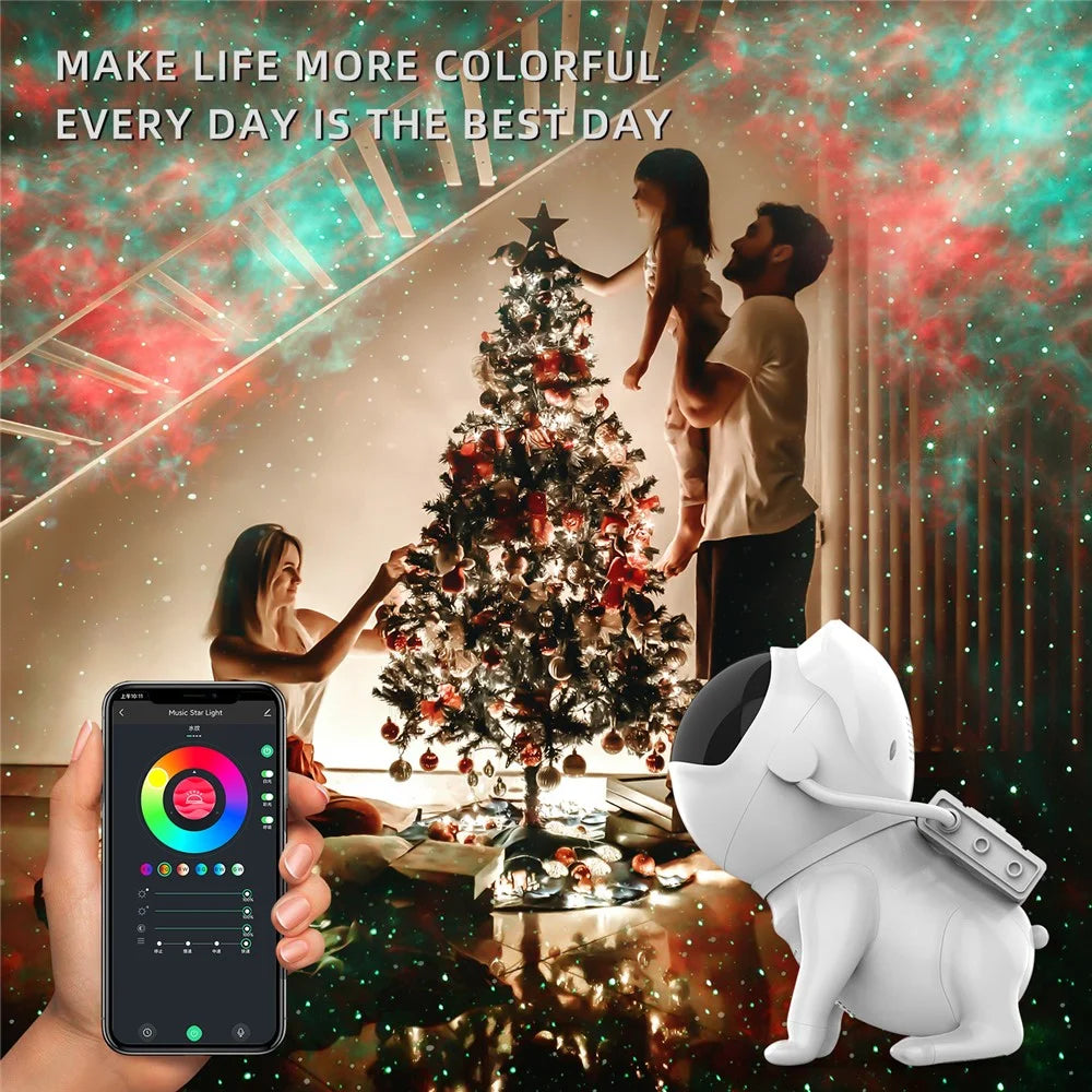 BL-TKG Space Dog Starry Sky Projector Projection Night Light Bluetooth-compatible Speaker (USB Powered) - 5