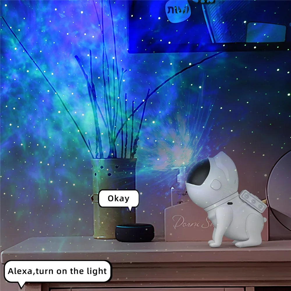 BL-TKG Space Dog Starry Sky Projector Projection Night Light Bluetooth-compatible Speaker (USB Powered) - 7
