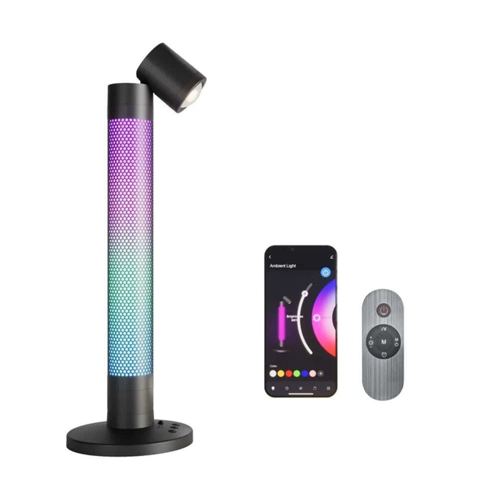 HFW-001 2-in-1 Rotatable Table Lamp Indoor Atmosphere Light App Control Student Study Lamp - 1