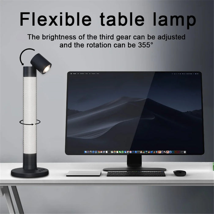 HFW-001 2-in-1 Rotatable Table Lamp Indoor Atmosphere Light App Control Student Study Lamp - 2