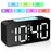 Adjustable Volume Alarm Clock Student Adult Digital Clock with 7 Color Night Light - Black - 3