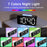Adjustable Volume Alarm Clock Student Adult Digital Clock with 7 Color Night Light - Black - 5