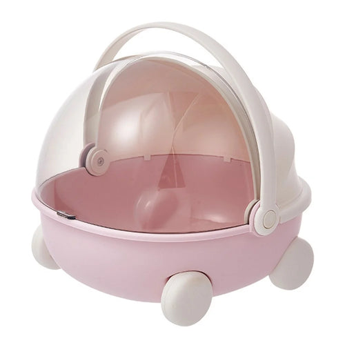 Creative Cute Cradle Desktop PP+PET Storage Box Key Snacks Toy Sundries Organizer - Pink - 1
