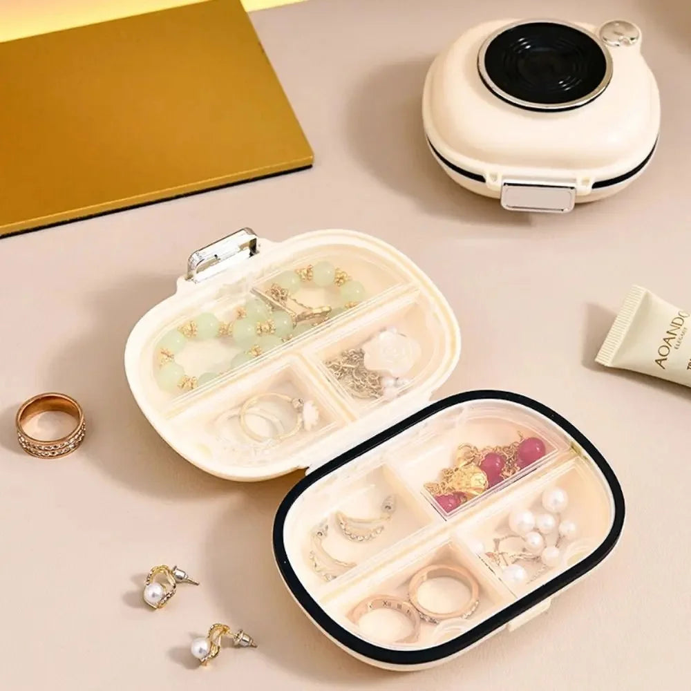 Camera Shape 7 Days Weekly Pill Dispenser Organizer Box Daily Medicine Storage Case, Size S (BPA Free, No FDA) - 6