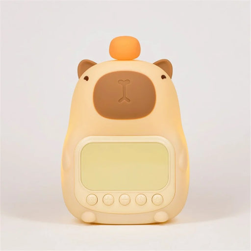 C20 Cute Cartoon Capybara Alarm Clock Dimmable Bedside Night Light for Kids Room - 2