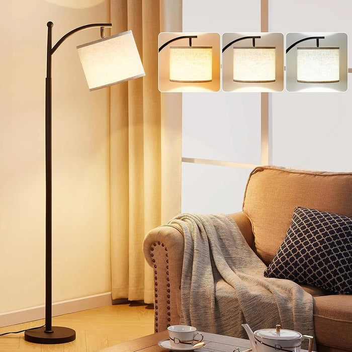 3 Color Temperatures 9W LED Bulb Modern Floor Lamp for Living Room with Foot Switch - EU Plug - 2